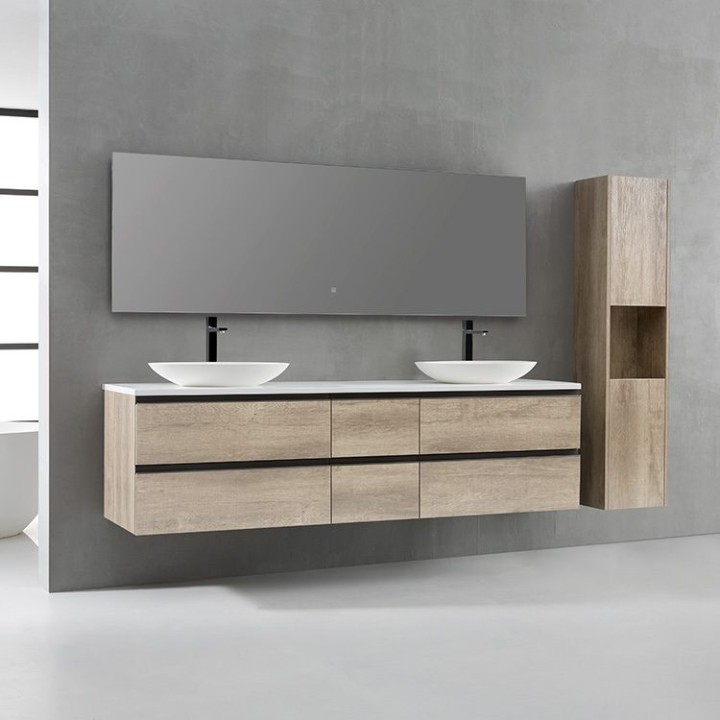 Koupelnová skříňka StoneArt Monte Carlo MC-2000pro-3 dubová světlá 200×52