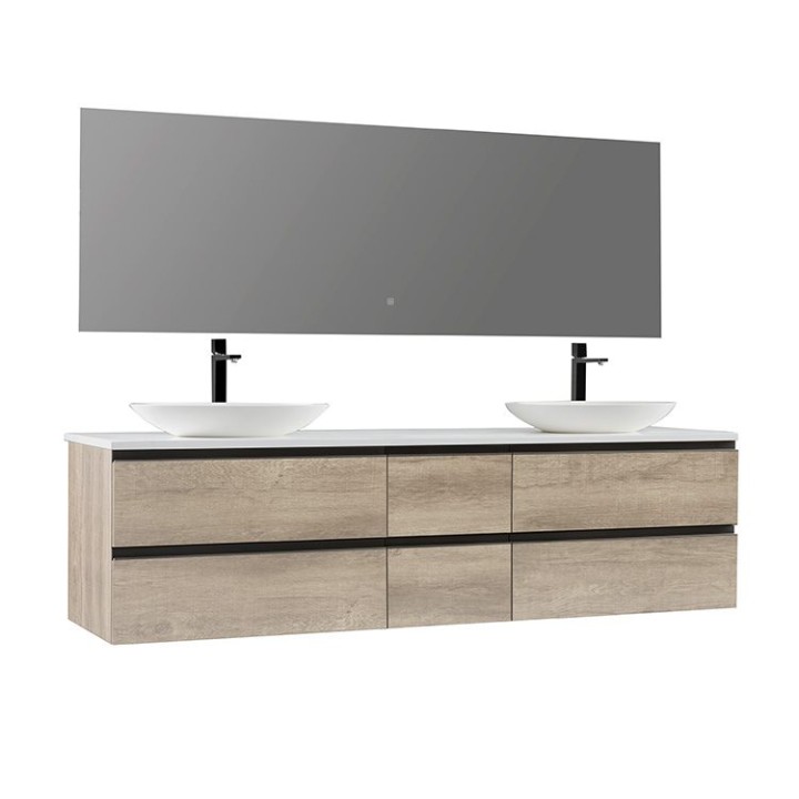Koupelnový nábytek – set StoneArt Monte Carlo MC-2000pro-3 dubový světlý 200×52