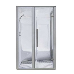 Parní sauna EAGO AWT S200C alu 131×131 levé provedení