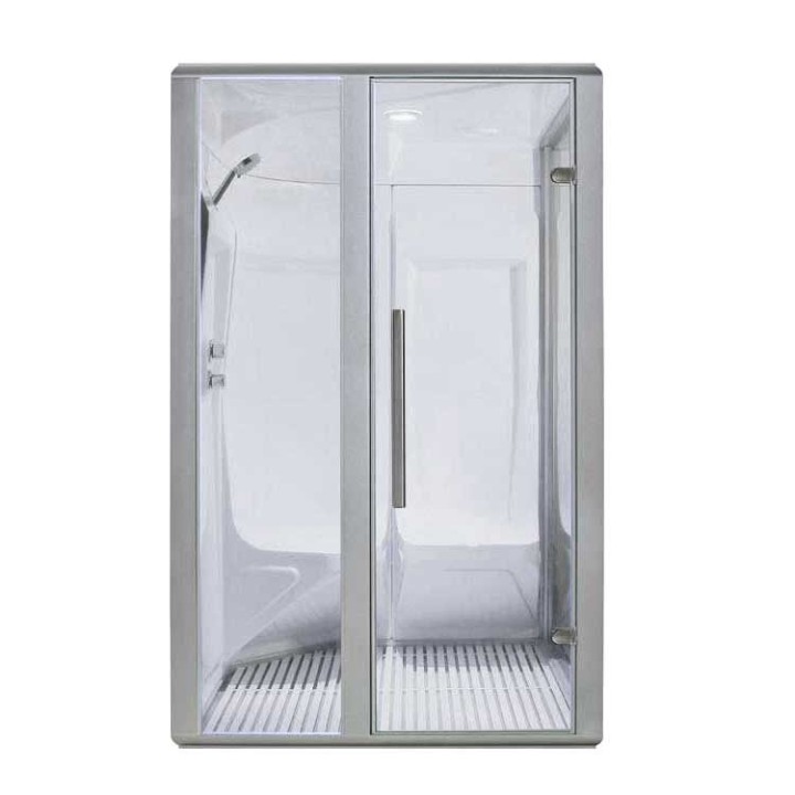 Parní sauna EAGO AWT S200C alu 131×131 levé provedení
