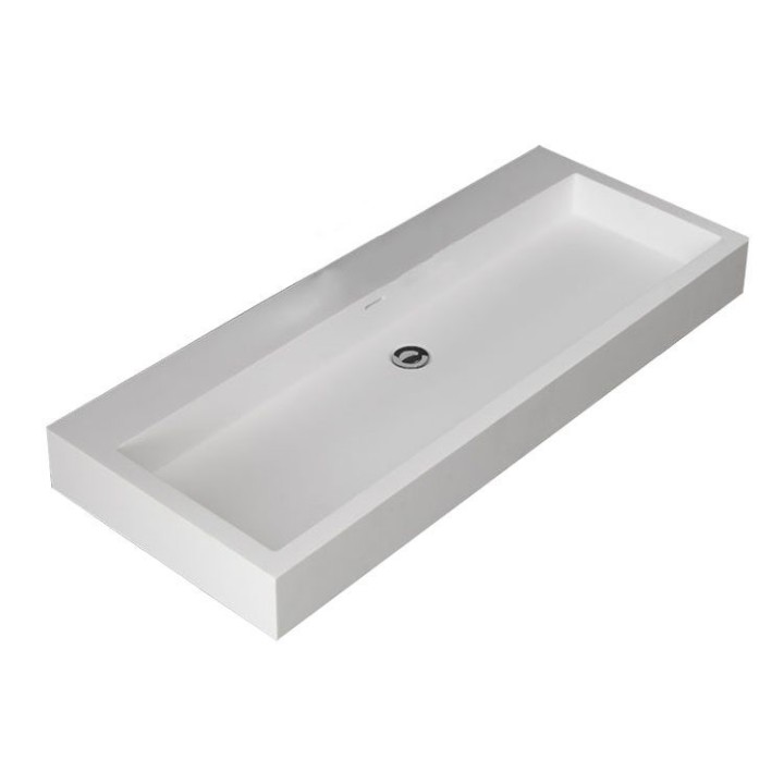 Umyvadlo StoneArt LP4512-0 z minerálního kamene bílé 120×48 lesklé