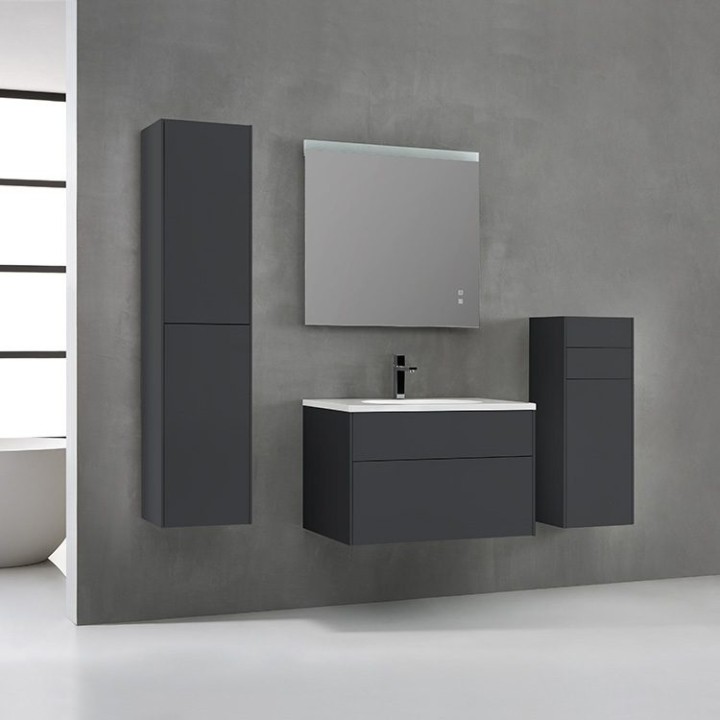 Koupelnový nábytek – set StoneArt Venice VE-0800-II tmavě šedý 80×52