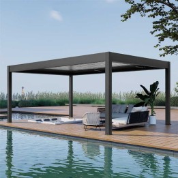 Pergola EAGO AWT P8-4B extreme černobílá 4×6 m elektrická