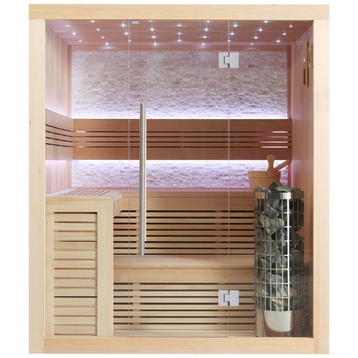 Finská sauna EAGO AWT E1102C hemlock 180×150 9 kW Cilindro
