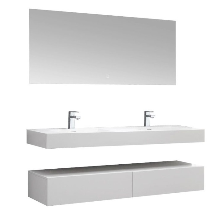 Koupelnový nábytek – set StoneArt LP4516 bílý 160×48 matný