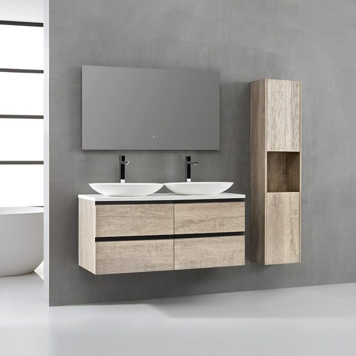Koupelnový nábytek – set StoneArt Monte Carlo MC-1200pro-3 dubový světlý 120×52