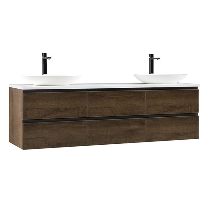 Koupelnová skříňka StoneArt Monte Carlo MC-1800pro-3 dubová tmavá 180×52