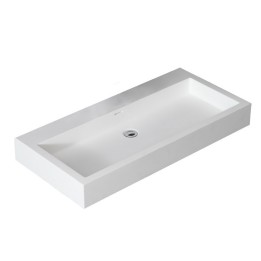 Umyvadlo StoneArt LP4510-0 z minerálního kamene bílé 100×48 matné