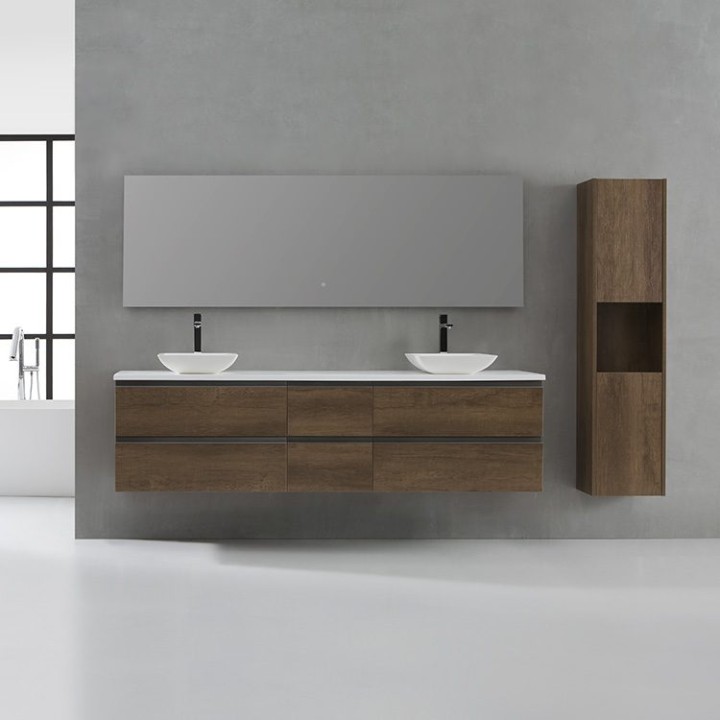 Koupelnový nábytek – set StoneArt Monte Carlo MC-2000pro-2 tmavě šedý 200×52