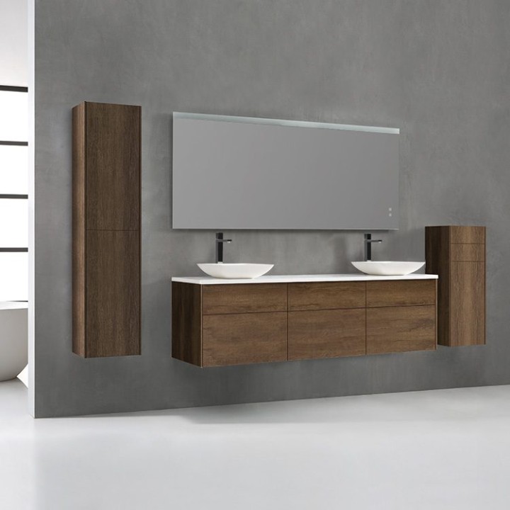Koupelnová skříňka StoneArt Venice VE-1800pro-2 dubová tmavá 180×52