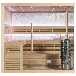 Finská sauna EAGO AWT E1105A hemlock 220×200 9 kW Cilindro