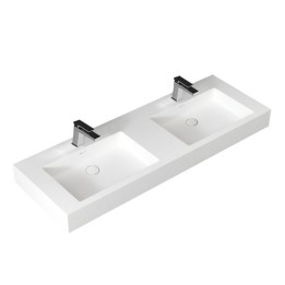 Umyvadlo StoneArt LP4514 z minerálního kamene bílé 140×48 lesklé