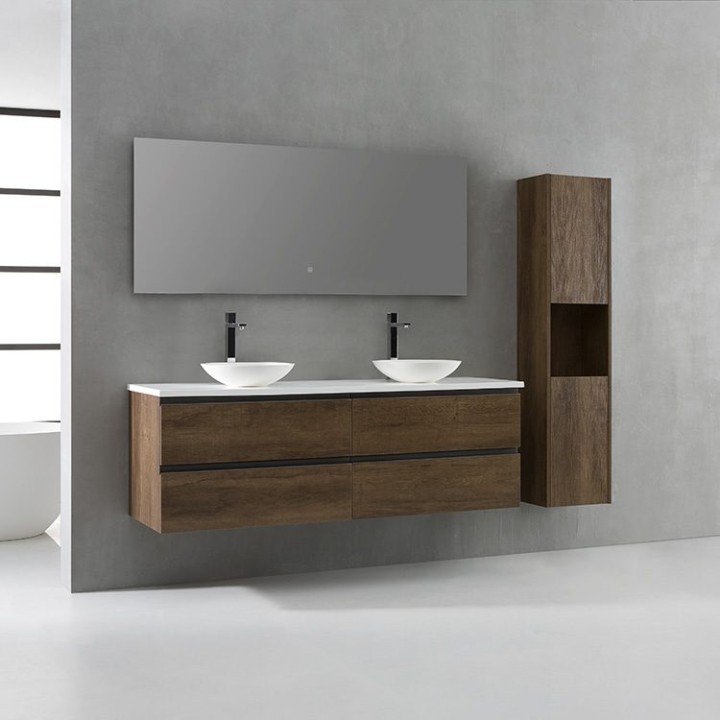Koupelnový nábytek – set StoneArt Monte Carlo MC-1600pro-4 dubový tmavý 160×52