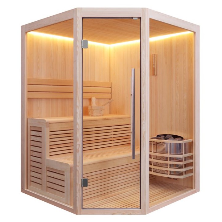 Finská sauna EAGO AWT E1801B borovice 160×160 bez kamen