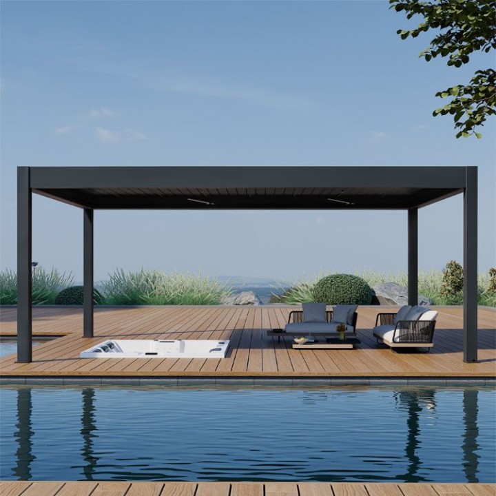 Pergola EAGO AWT P8-4B extreme antracit 4×6 m elektrická