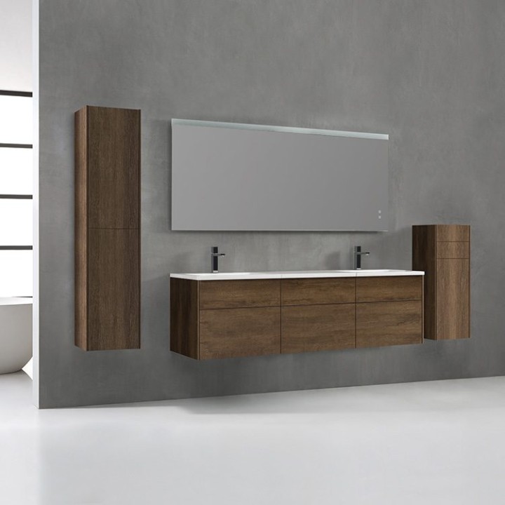 Koupelnový nábytek – set StoneArt Venice VE-1800-II dubový tmavý 180×52