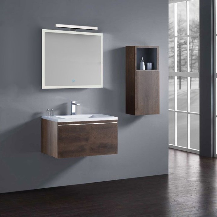Koupelnový nábytek – set StoneArt Milano ME-0800 dubový tmavý 80×45
