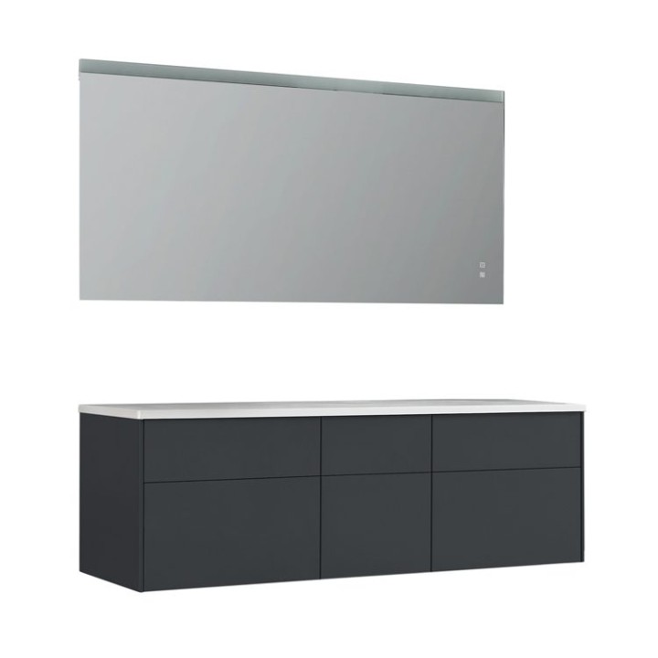 Koupelnový nábytek – set StoneArt Venice VE-1610pro tmavě šedý 160×52