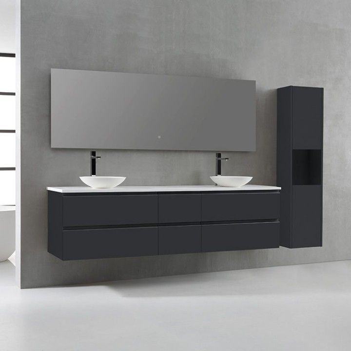 Koupelnový nábytek – set StoneArt Monte Carlo MC-2000pro-4 tmavě šedý 200×52