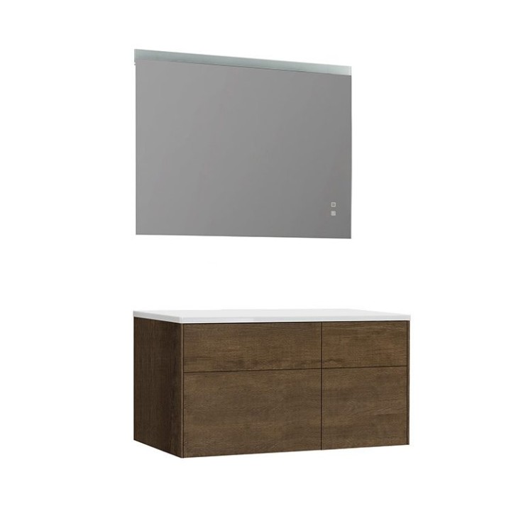 Koupelnový nábytek – set StoneArt Venice VE-1010pro dubový tmavý 100×52 pravé provedení