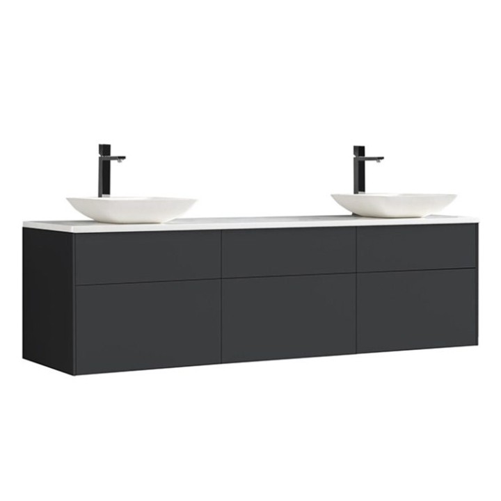 Koupelnová skříňka StoneArt Venice VE-1800pro-2 tmavě šedá 180×52