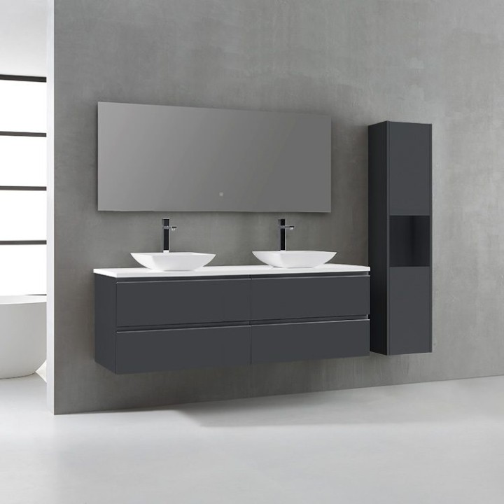Koupelnová skříňka StoneArt Monte Carlo MC-1600pro-2 tmavě šedá 160×52