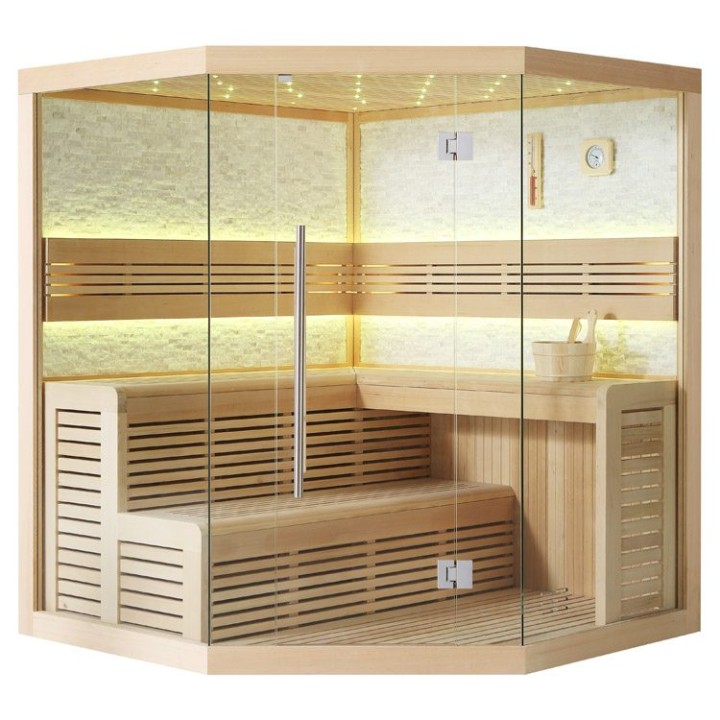Finská sauna EAGO AWT E1101C hemlock 180×180 bez kamen