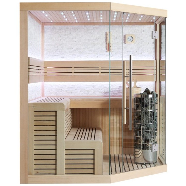 Finská sauna EAGO AWT E1101C hemlock 180×180 bez kamen