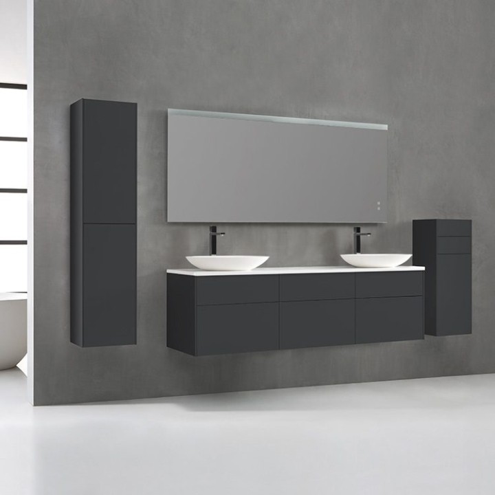 Koupelnová skříňka StoneArt Venice VE-1800pro-3 tmavě šedá 180×52