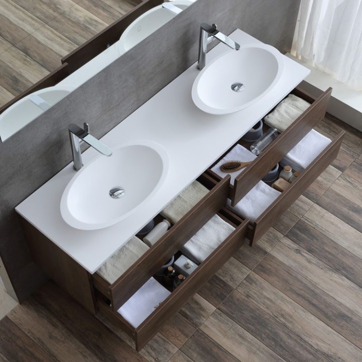 Koupelnový nábytek – set StoneArt Brugge BU-1601pro-3 bílý 160×50