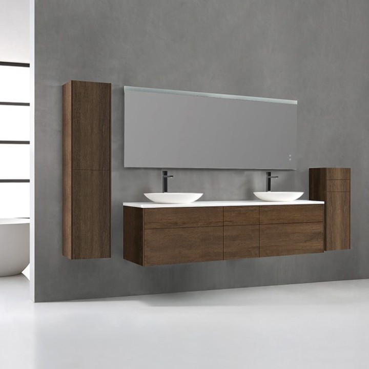 Koupelnový nábytek – set StoneArt Venice VE-2000pro-3 dubový tmavý 200×52