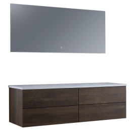 Koupelnový nábytek – set StoneArt Brugge BU-1601pro dubový tmavý 160×50