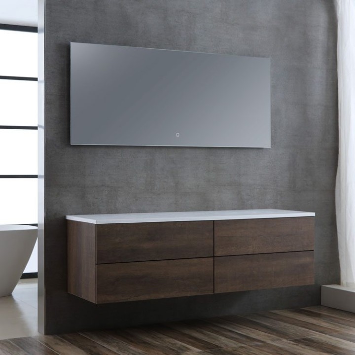 Koupelnový nábytek – set StoneArt Brugge BU-1601pro dubový tmavý 160×50