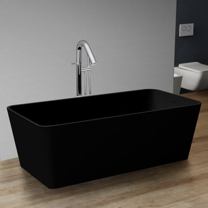 Volně stojící vana StoneArt BS-551 černá 170×80 matná