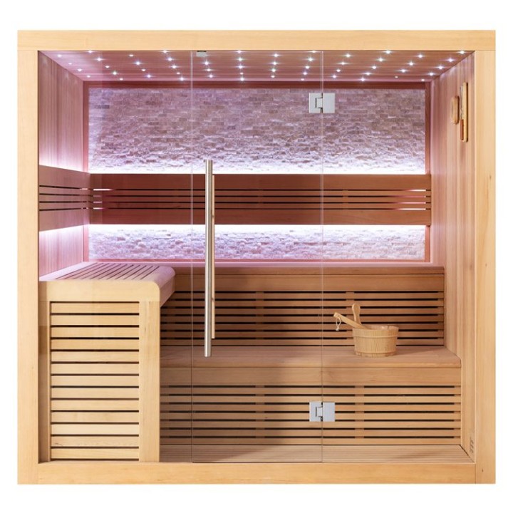 Finská sauna EAGO AWT E1102B hemlock 200×170 bez kamen