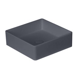 Umyvadlo StoneArt LC110 z minerálního kamene betonově šedé 40×40 matné