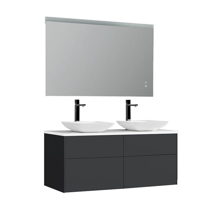 Koupelnový nábytek – set StoneArt Venice VE-1200pro-2 tmavě šedý 120×52