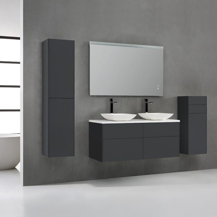 Koupelnový nábytek – set StoneArt Venice VE-1200pro-2 tmavě šedý 120×52