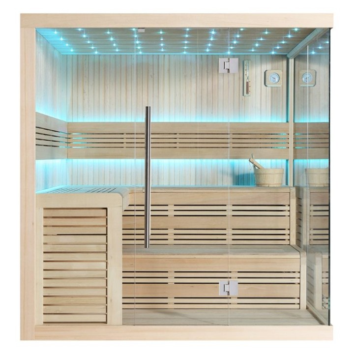 Finská sauna EAGO AWT E1115C hemlock 180×180 bez kamen