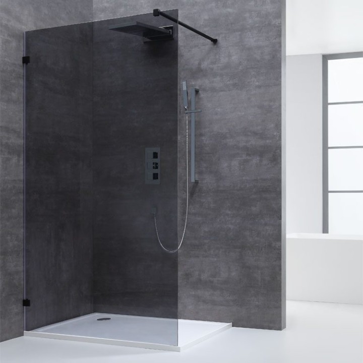 Walk-in sprchová zástěna EAGO AWT LW1500-B černá 150×210