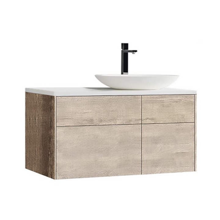 Koupelnová skříňka StoneArt Venice VE-1010pro-3 dubová světlá 100×52 pravé provedení