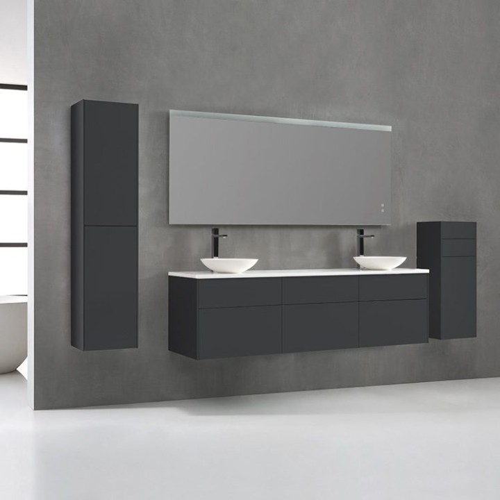 Koupelnový nábytek – set StoneArt Venice VE-1800pro-4 tmavě šedý 180×52