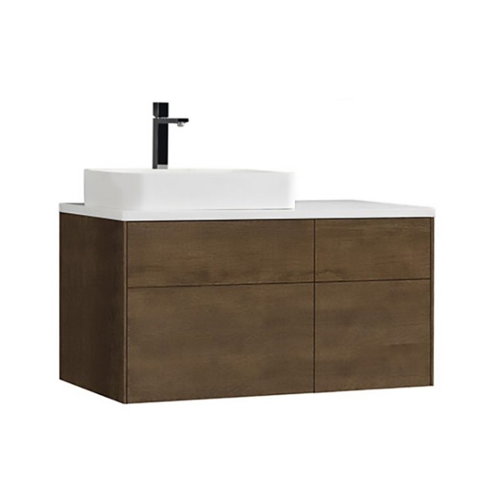 Koupelnová skříňka StoneArt Venice VE-1010pro-5 dubová tmavá 100×52 levé provedení