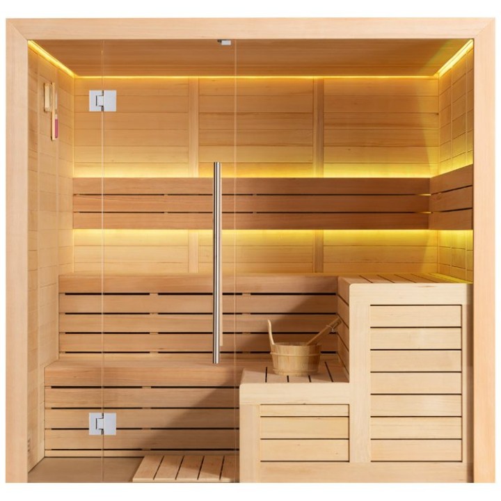 Finská sauna EAGO AWT E1613B hemlock 200×180 bez kamen