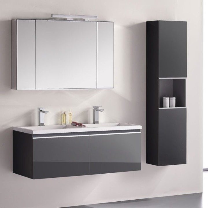 Koupelnový nábytek – set StoneArt Milano ME-1200-1 tmavě šedý 120×45