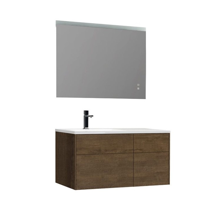 Koupelnový nábytek – set StoneArt Venice VE-1010-II dubový tmavý 100×52 levé provedení