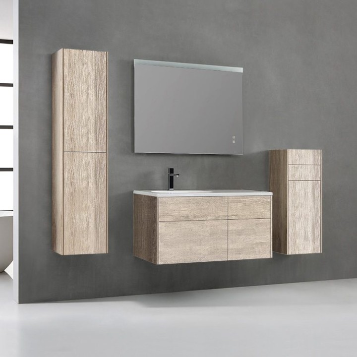 Koupelnová skříňka StoneArt Venice VE-1010-II dubová světlá 100×52 levé provedení
