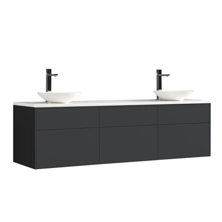 Koupelnová skříňka StoneArt Venice VE-1800pro-4 tmavě šedá 180×52