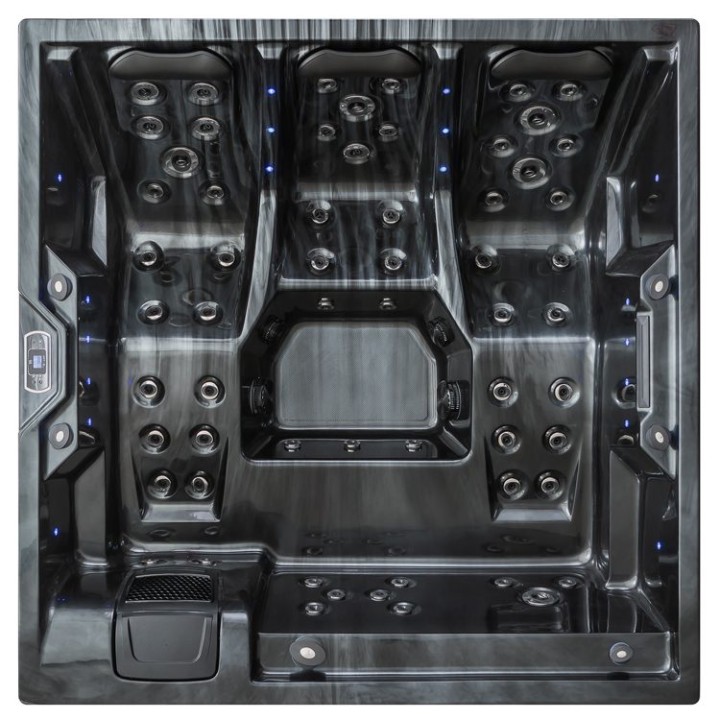 Venkovní vířivka EAGO AWT IN-402 premium CloudyBlack 200×200 šedá