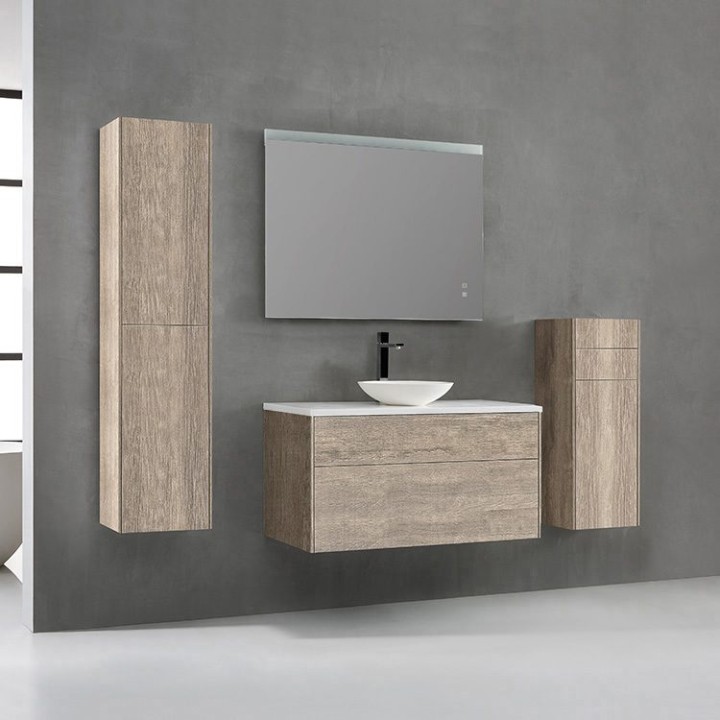 Koupelnová skříňka StoneArt Venice VE-1000pro-4 dubová světlá 100×52